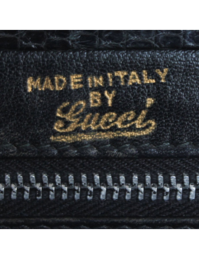 Sac GUCCI Vintage en lezard noir