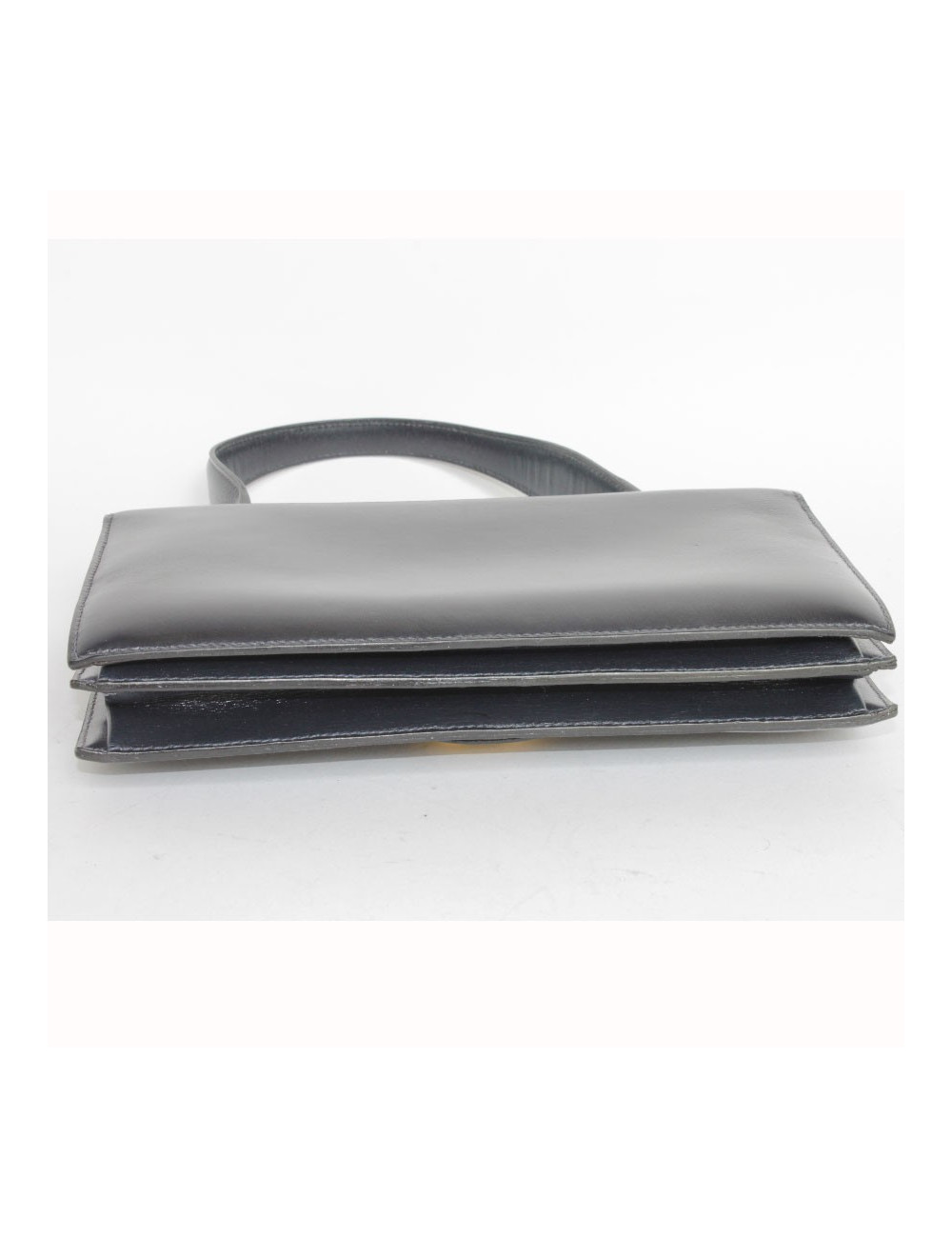 Bag "Buttonhole" HERMES leather blue box night