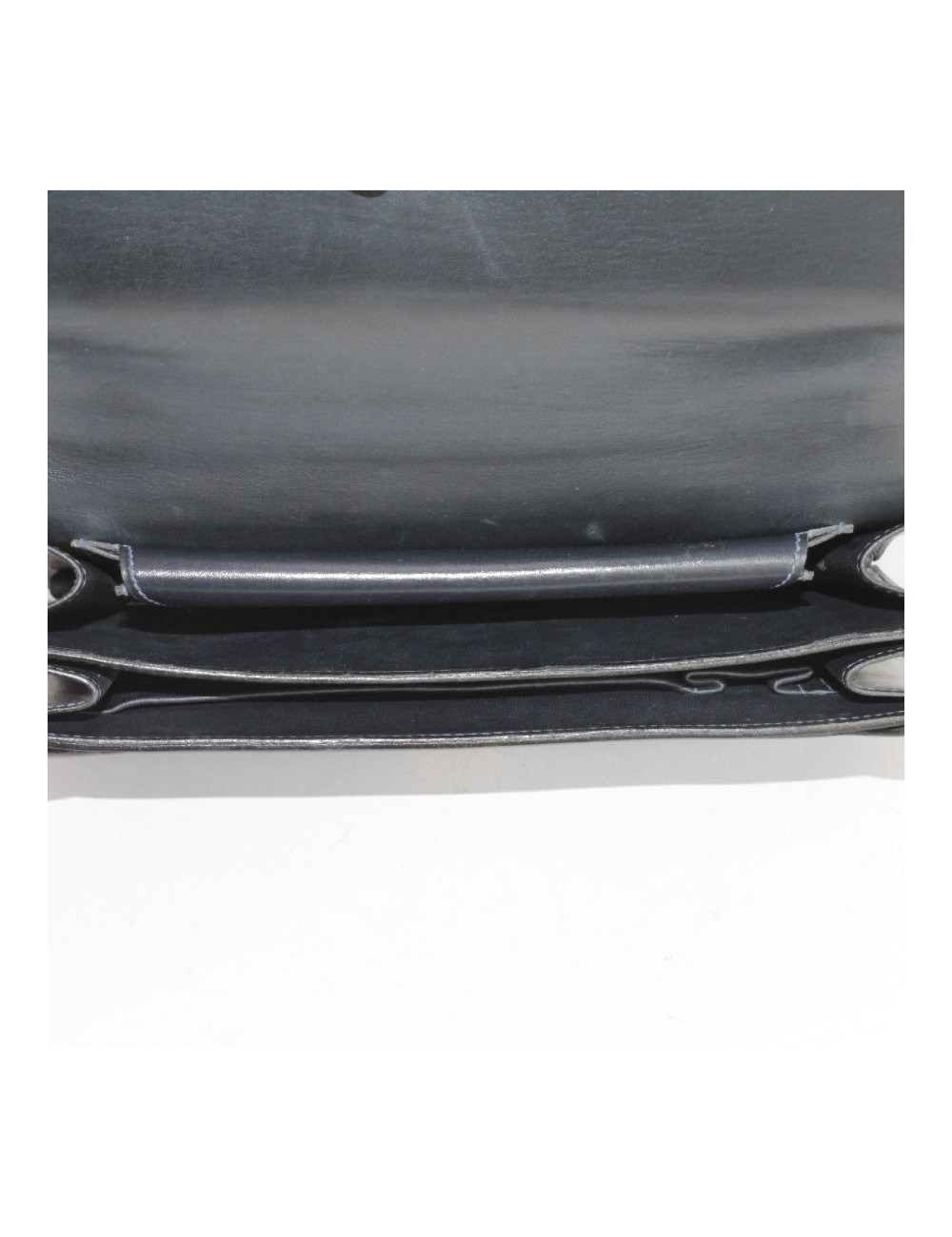 Bag "Buttonhole" HERMES leather blue box night