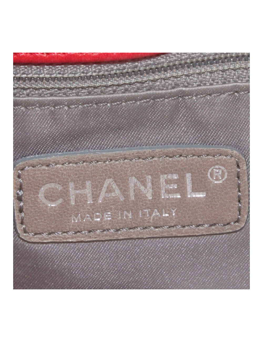 Tote CHANEL red lambskin bag