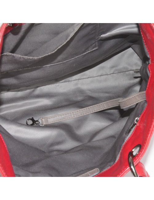 Sac Cabas CHANEL cuir d'agneau rouge  vermillon