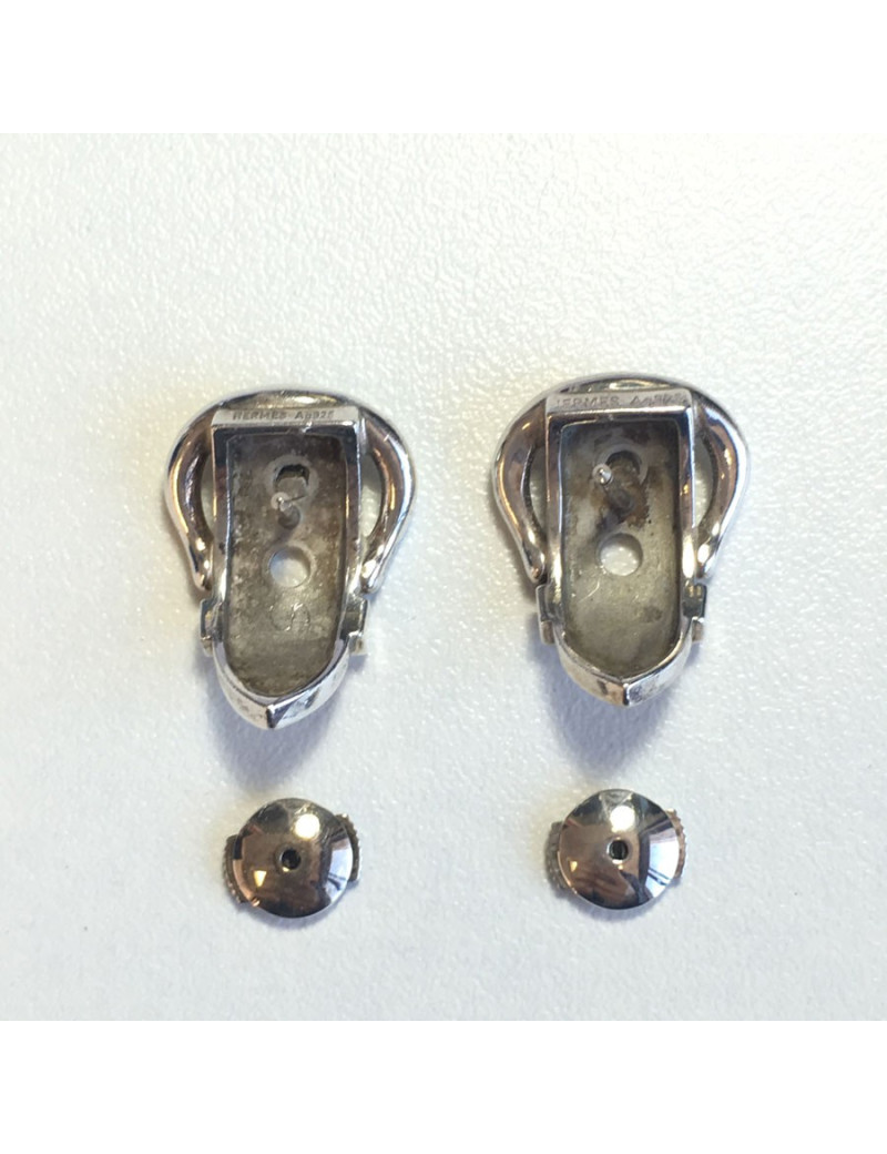 HERMES nails in Sterling Silver earrings