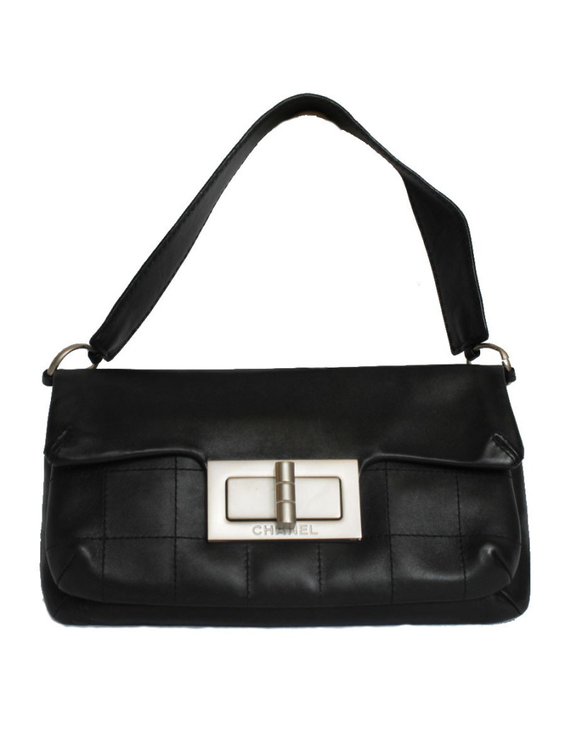 Sac CHANEL cuir d'agneau noir