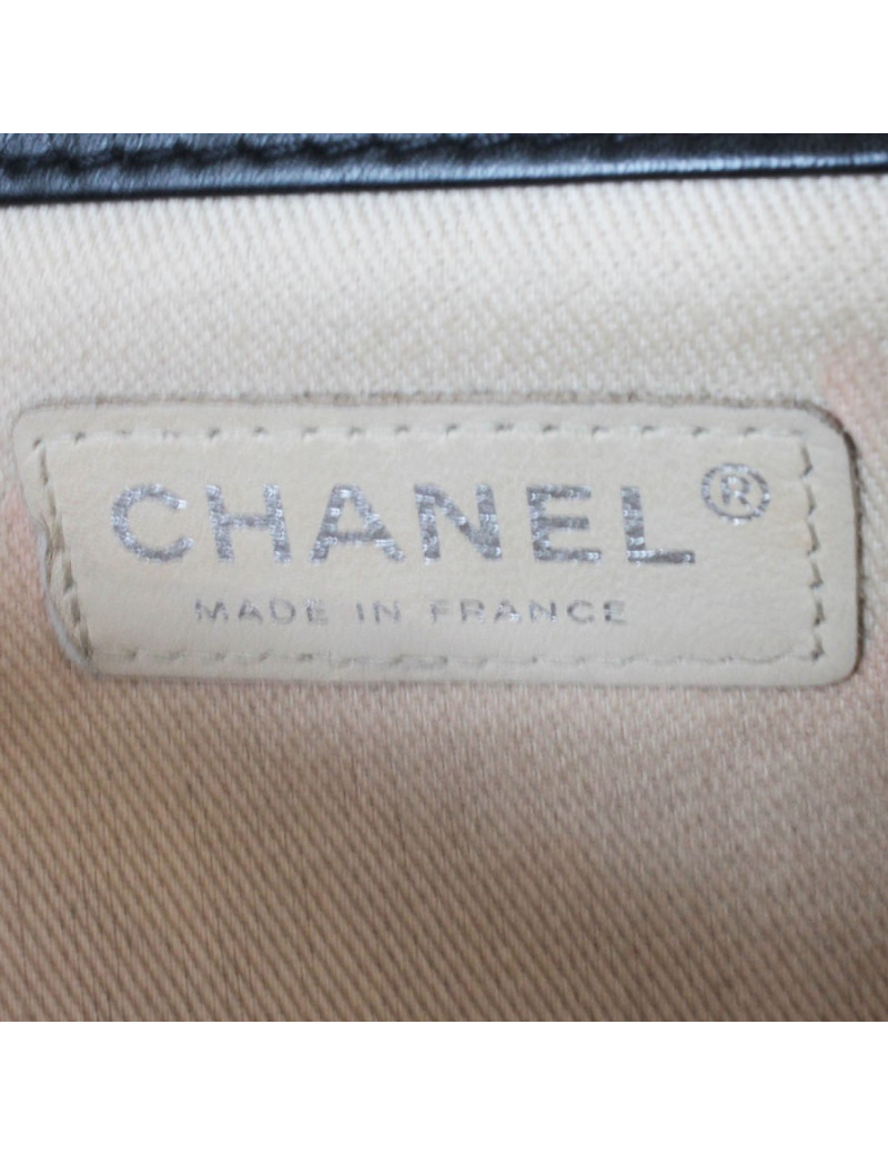 Sac CHANEL cuir d'agneau noir