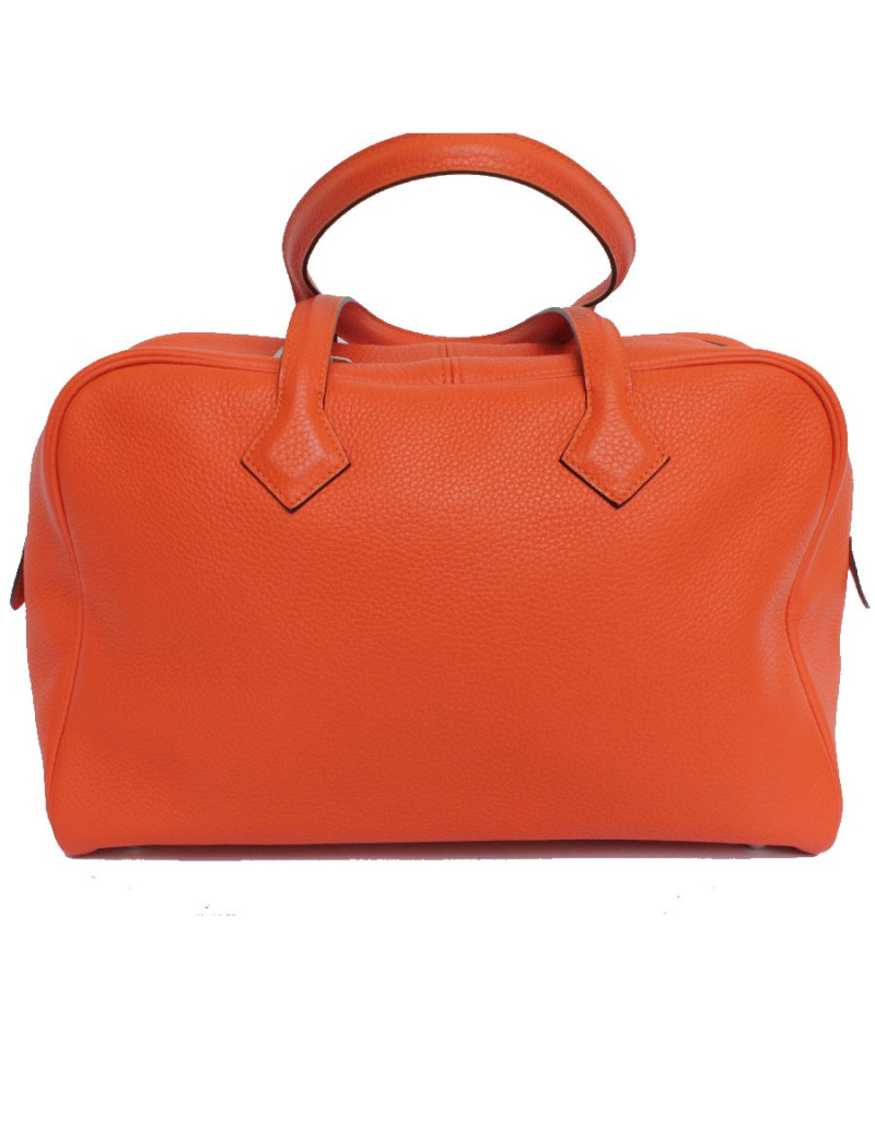 Orange fire HERMES Victoria bag