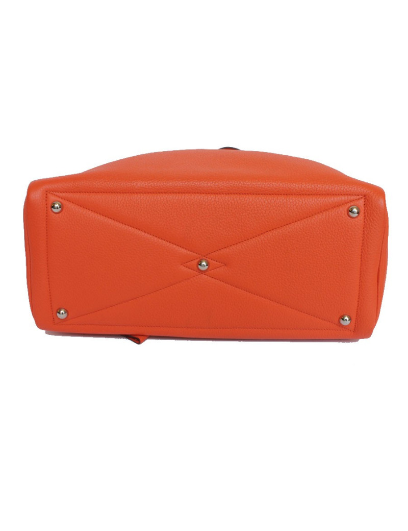 Orange fire HERMES Victoria bag