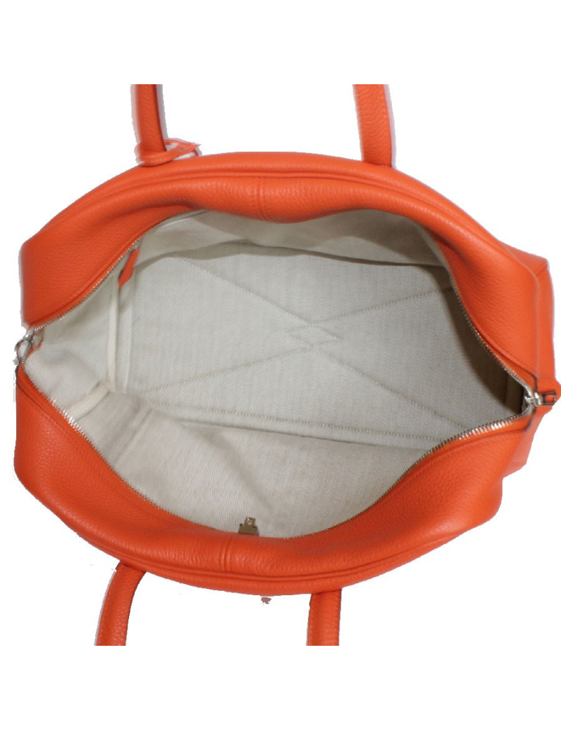 Orange fire HERMES Victoria bag