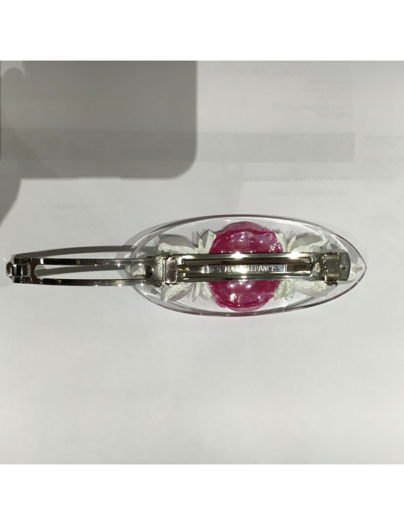 Barrette à cheveux CHANEL camélia rose