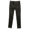 Pantalon CHANEL T 42 cuir brodé de camélias noirs