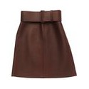 Skirt with belt CÉLINE Burgundy smooth leather