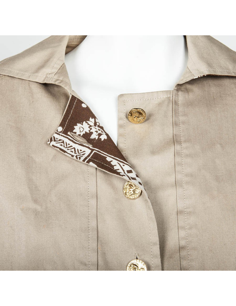 Robe CHANEL vintage beige et marron t 38