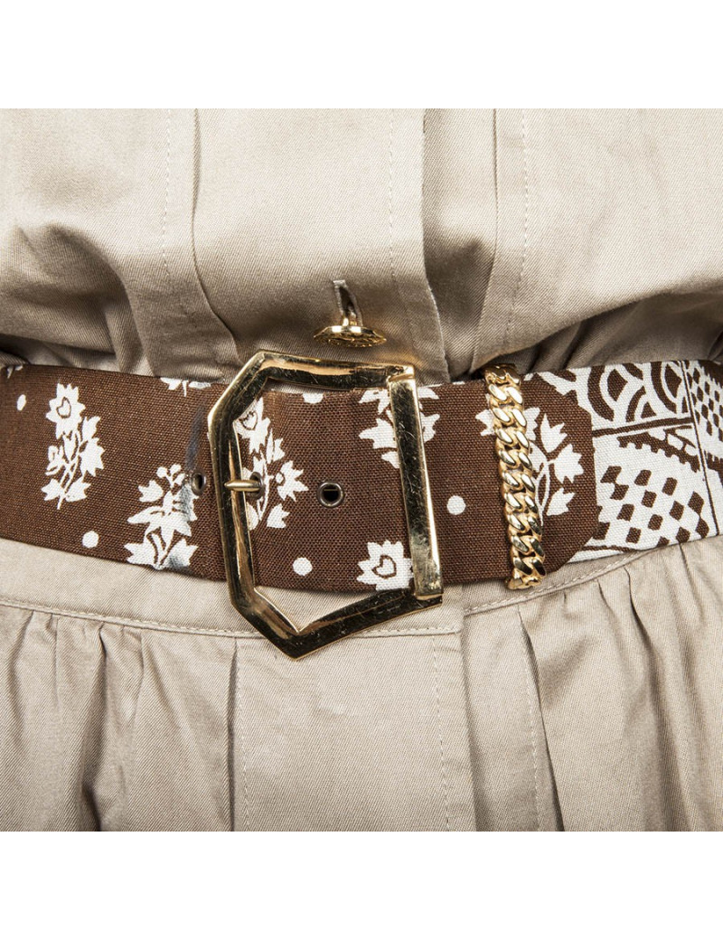 Robe CHANEL vintage beige et marron t 38