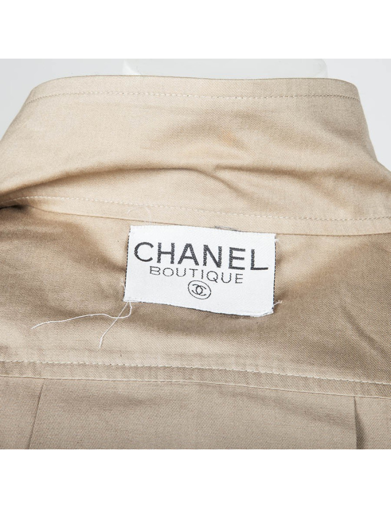 Robe CHANEL vintage beige et marron t 38