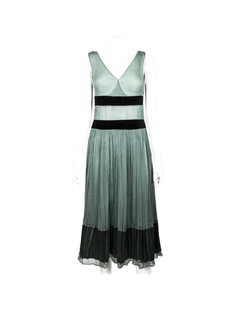 Robe ALESSANDRO DELL'ACQUA soie amande T38