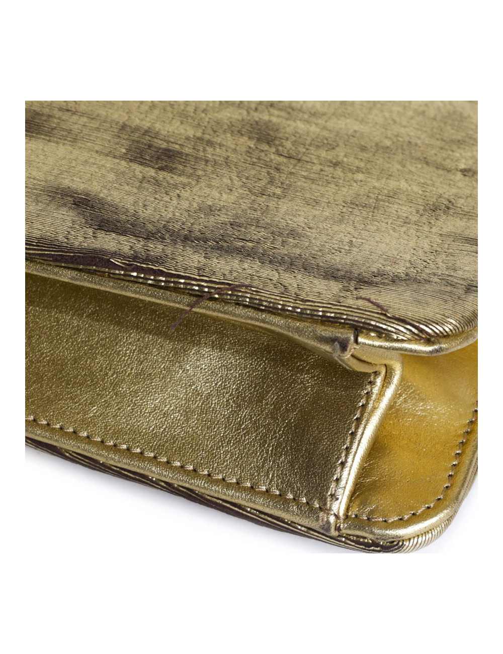 Pochette CHRISTIAN LACROIX cuir et soie doré