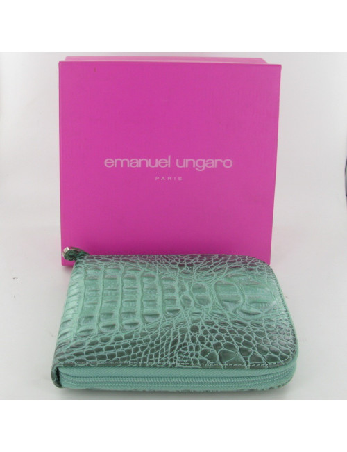 Pochette cuir façon croco EMANUEL UNGARO