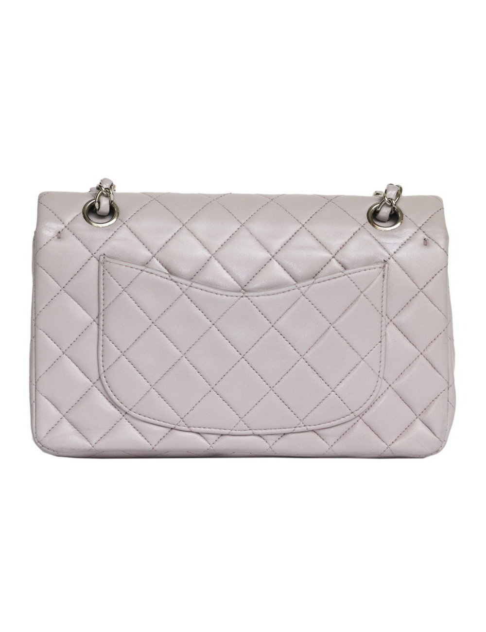 Sac timeless CHANEL cuir d'agneau mauve