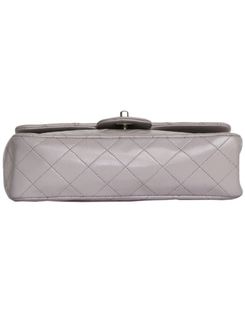 Sac timeless CHANEL cuir d'agneau mauve