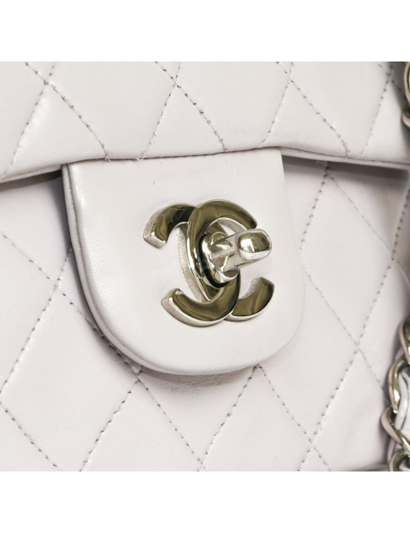 Timeless CHANEL purple lambskin bag
