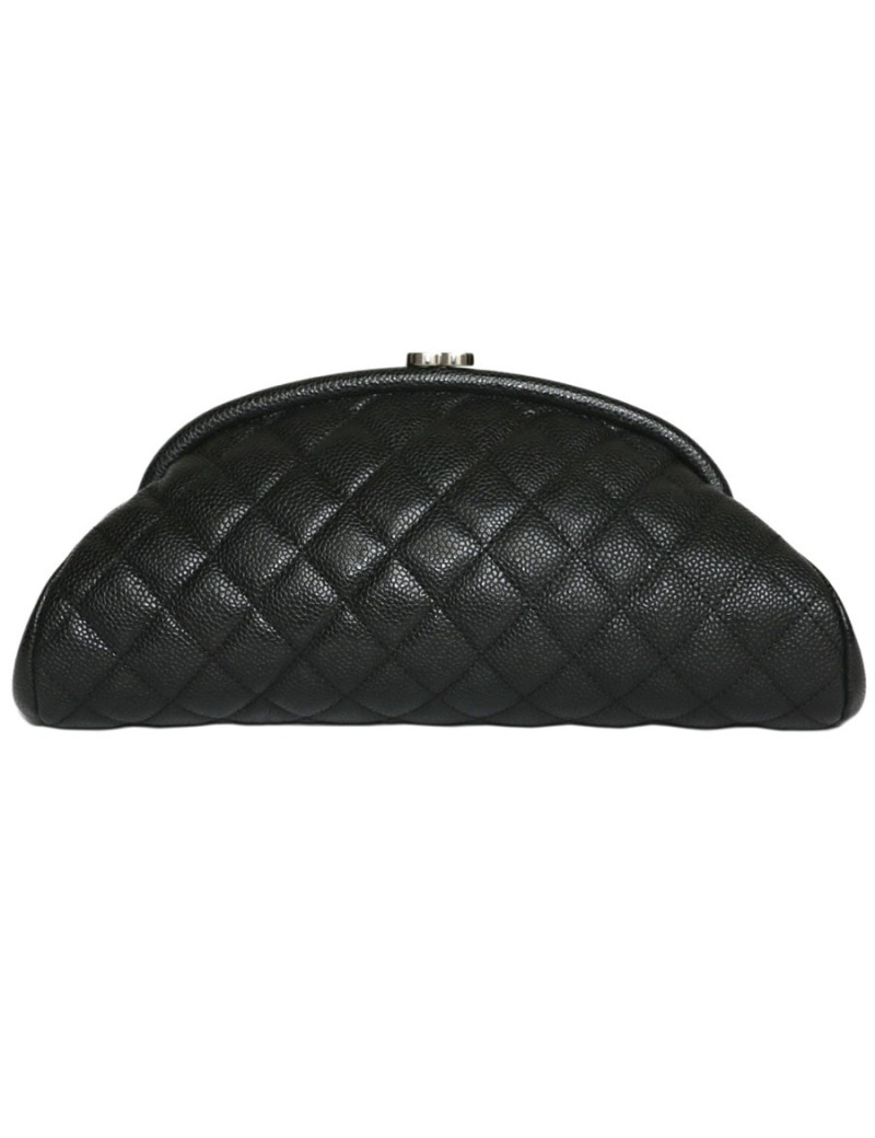 Pochette CHANEL cuir caviar nori
