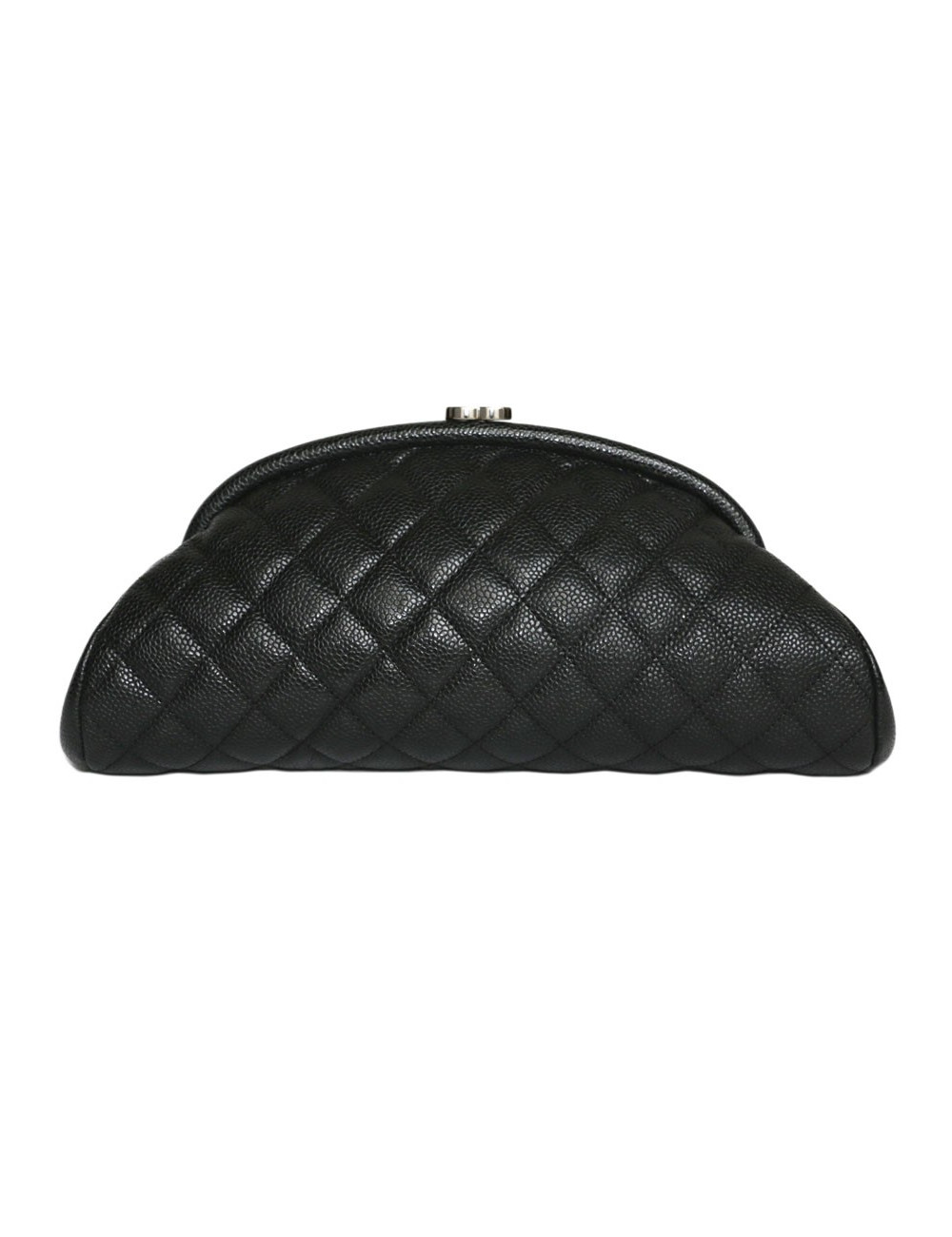 Pochette CHANEL cuir caviar noir