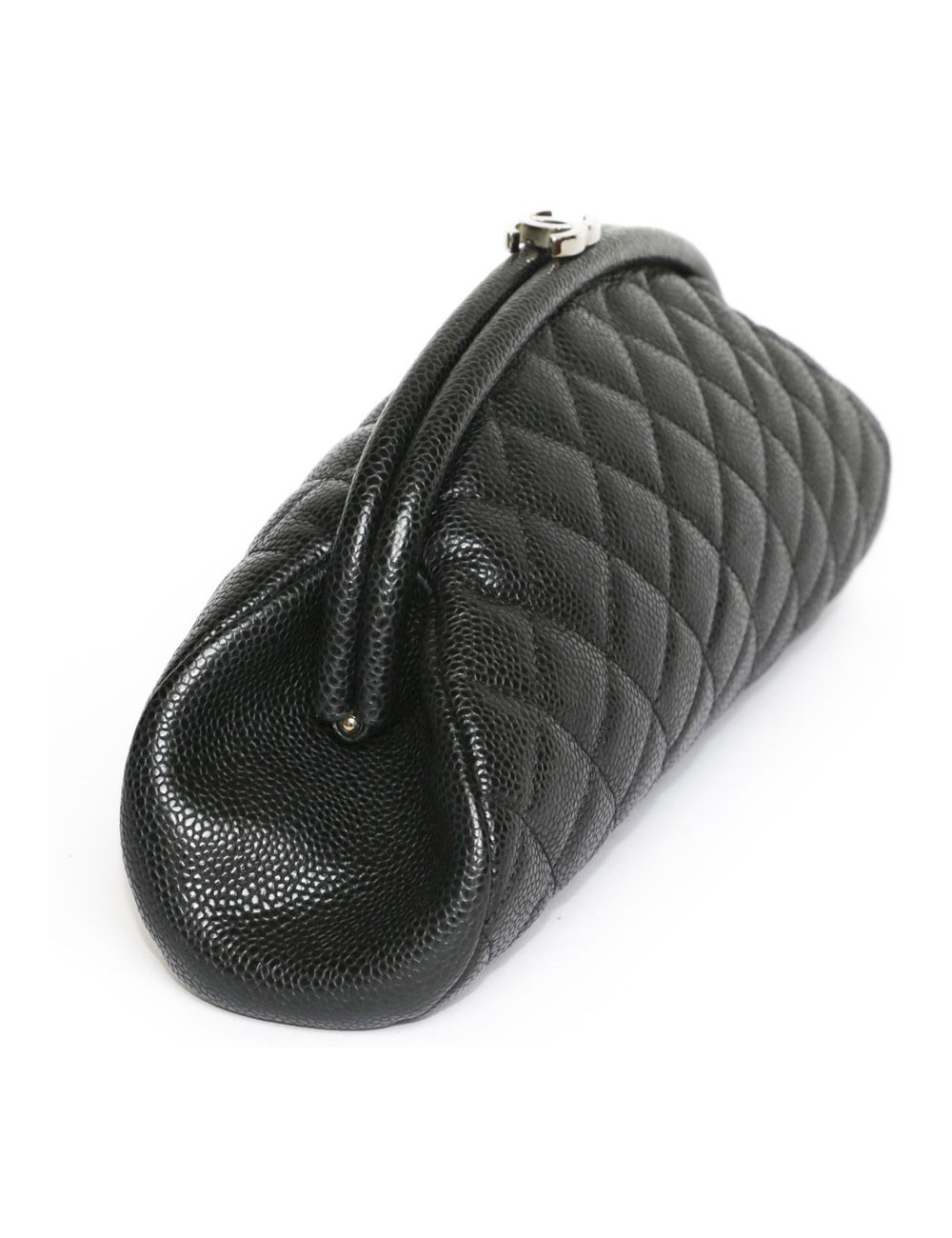 Pochette CHANEL cuir caviar noir
