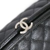 CHANEL black caviar leather pouch