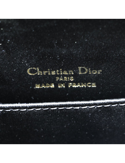 Mini sac CHRISTIAN DIOR en satin de soie jaune