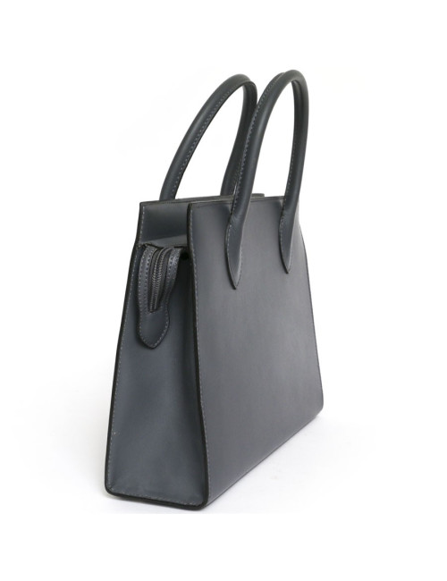 ALAIA smooth leather bag grey elephant
