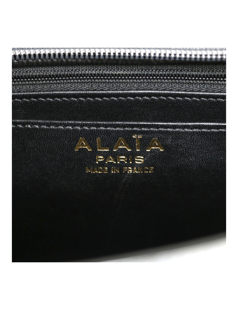 ALAIA smooth leather bag grey elephant