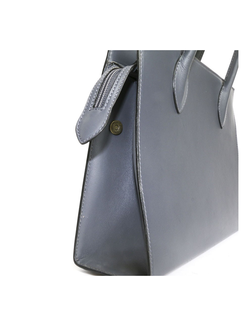 ALAIA smooth leather bag grey elephant
