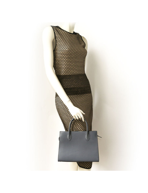 ALAIA smooth leather bag grey elephant