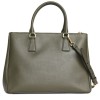 'Soffiano' Green Khaki leather PRADA bag