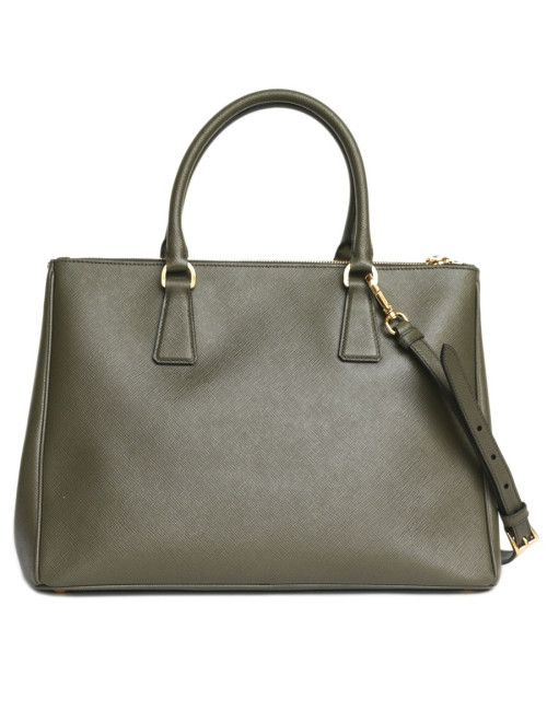 Sac 'Soffiano' PRADA cuir vert kaki