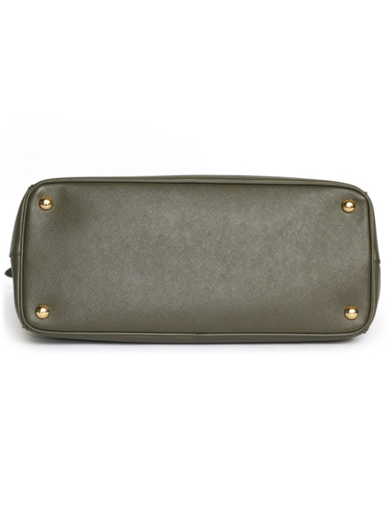 'Soffiano' Green Khaki leather PRADA bag