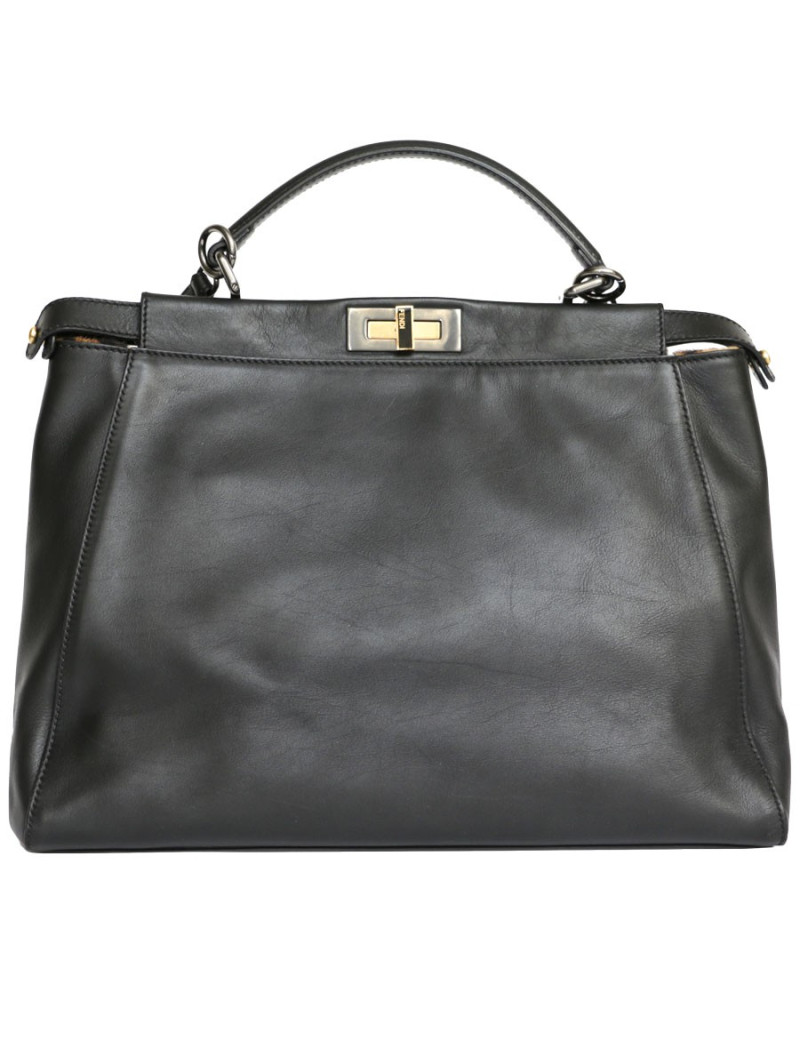 Peekaboo FENDI black lambskin bag