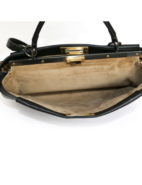 Peekaboo FENDI black lambskin bag
