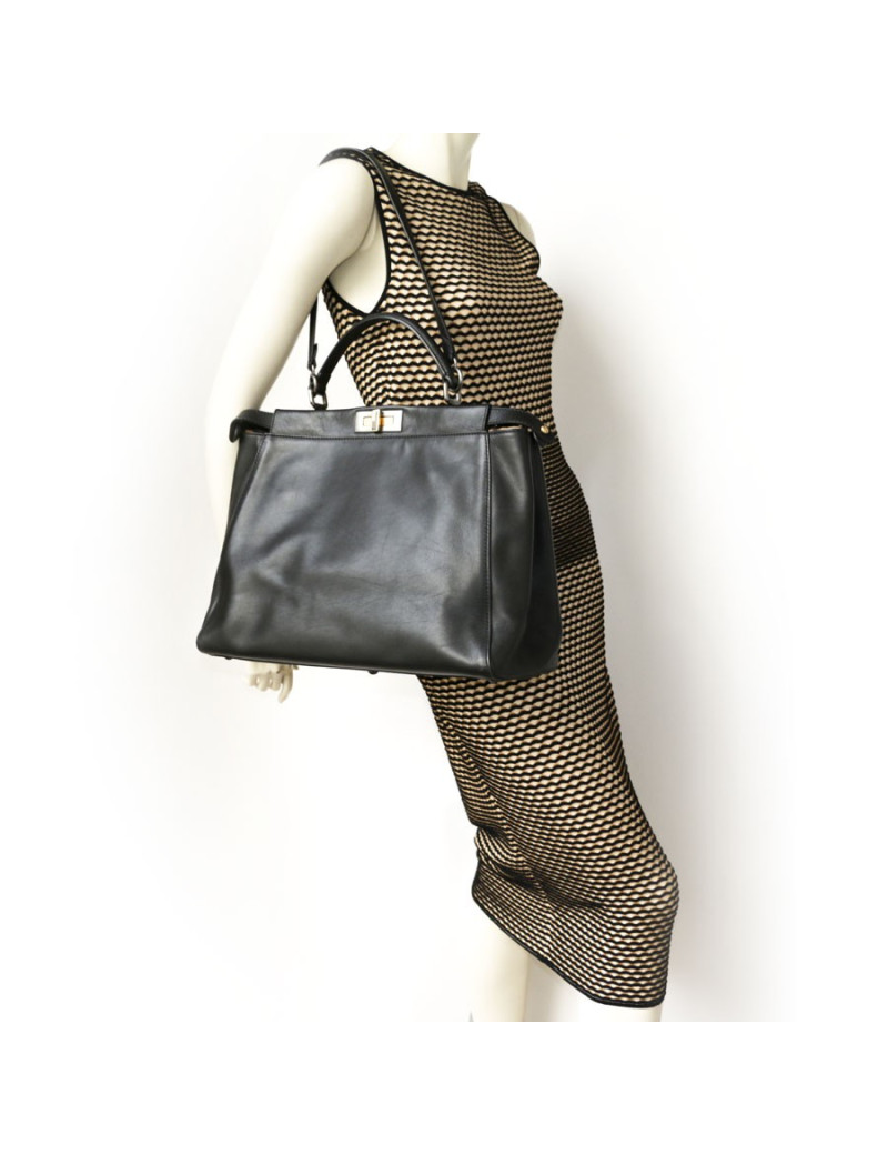 Peekaboo FENDI black lambskin bag