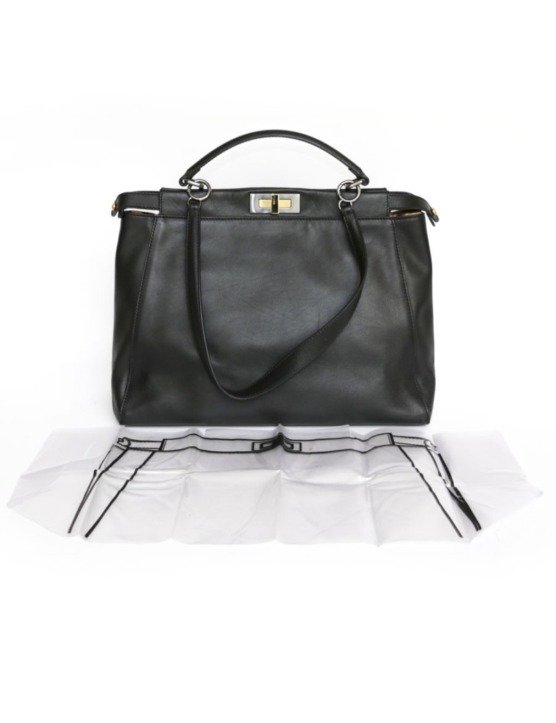 Peekaboo FENDI black lambskin bag