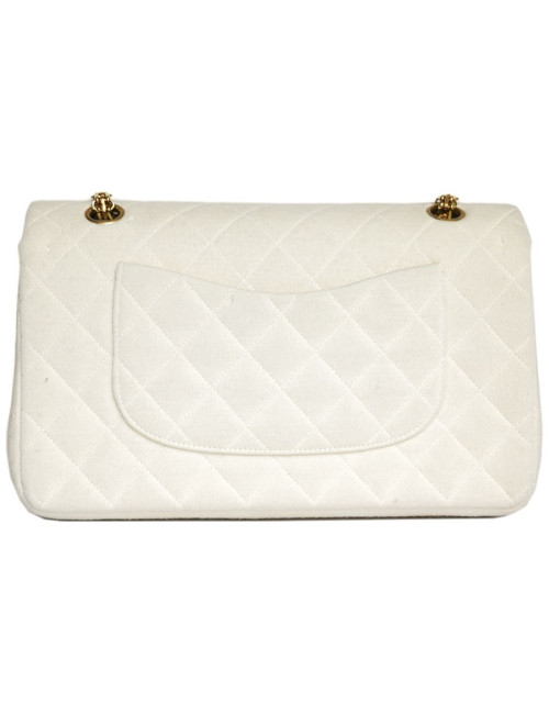 Sac Timeless CHANEL en jersey écru