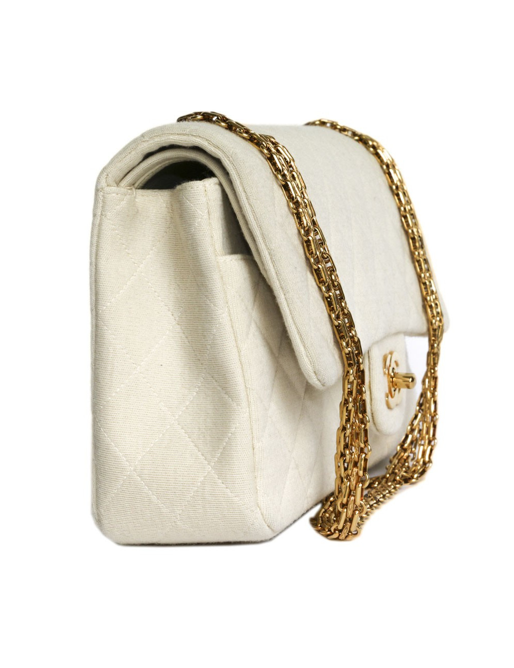 Sac Timeless CHANEL en jersey écru