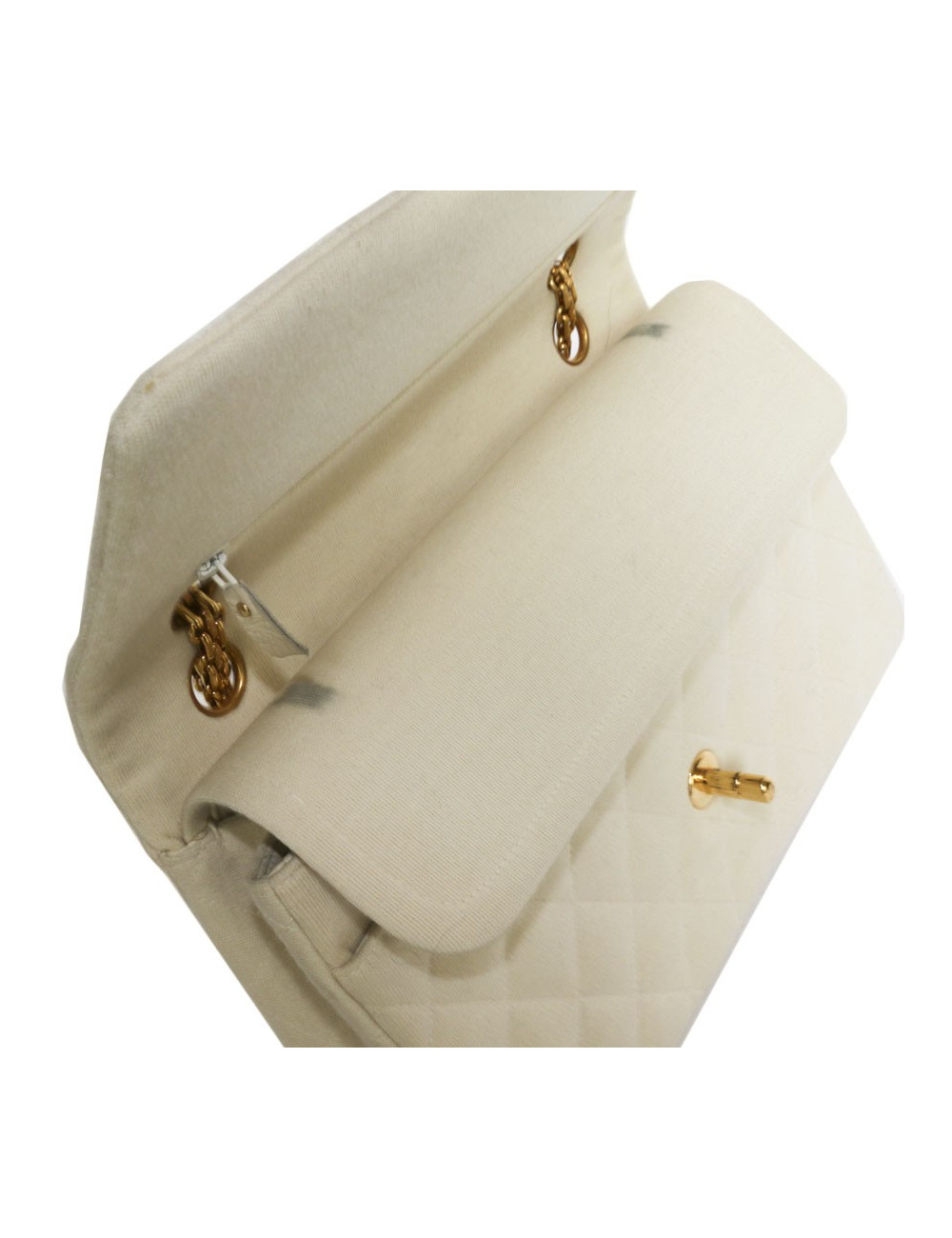 Sac Timeless CHANEL en jersey écru