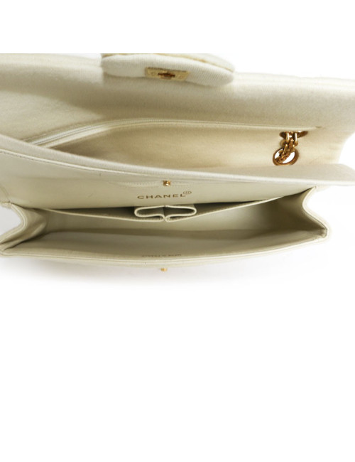Sac Timeless CHANEL en jersey écru