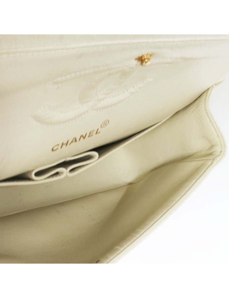 Sac Timeless CHANEL en jersey écru