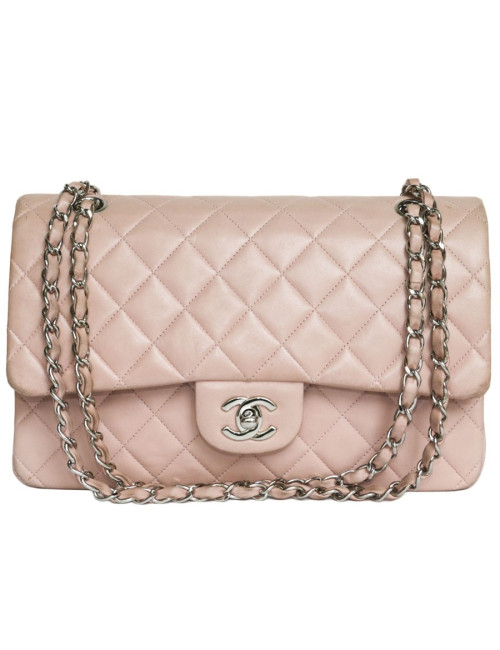 Sac Timeless CHANEL  cuir d'agneau lisse rose