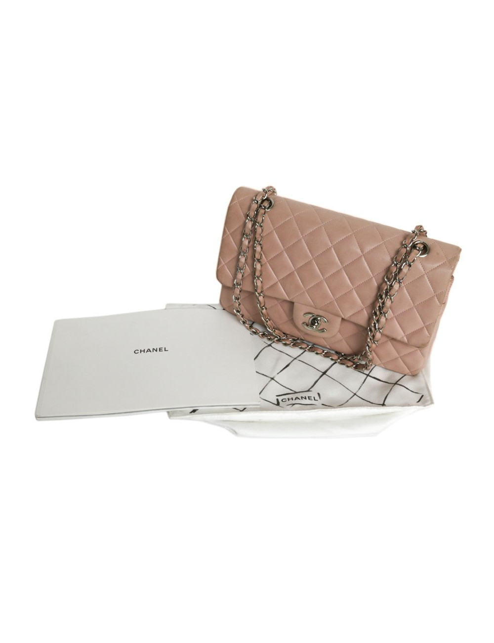 Bag CHANEL Timeless smooth lambskin pink