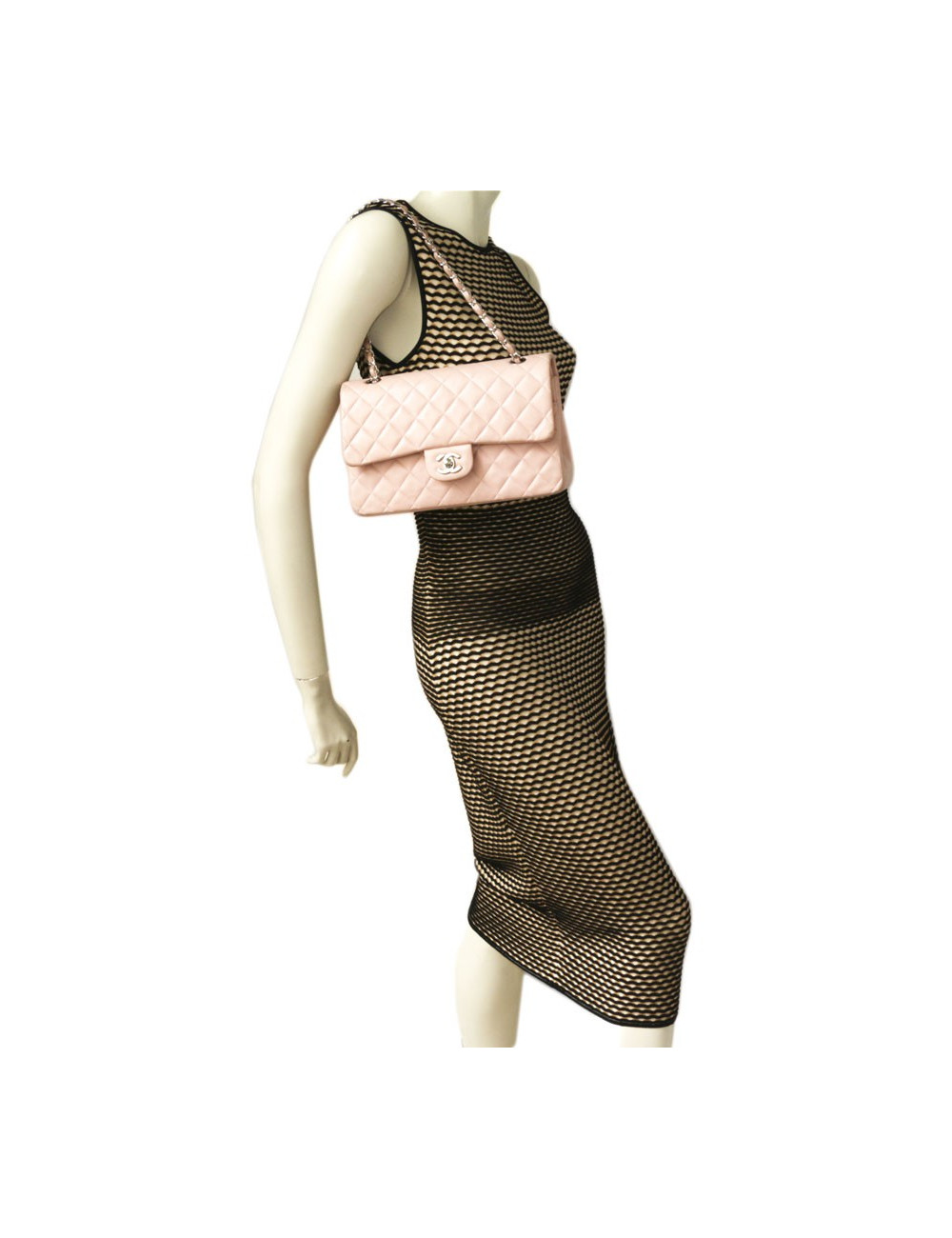 Sac Timeless CHANEL  cuir d'agneau lisse rose