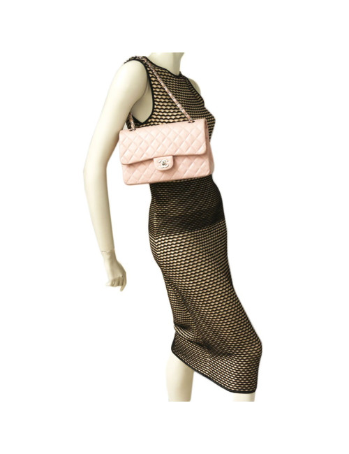 Sac Timeless CHANEL  cuir d'agneau lisse rose