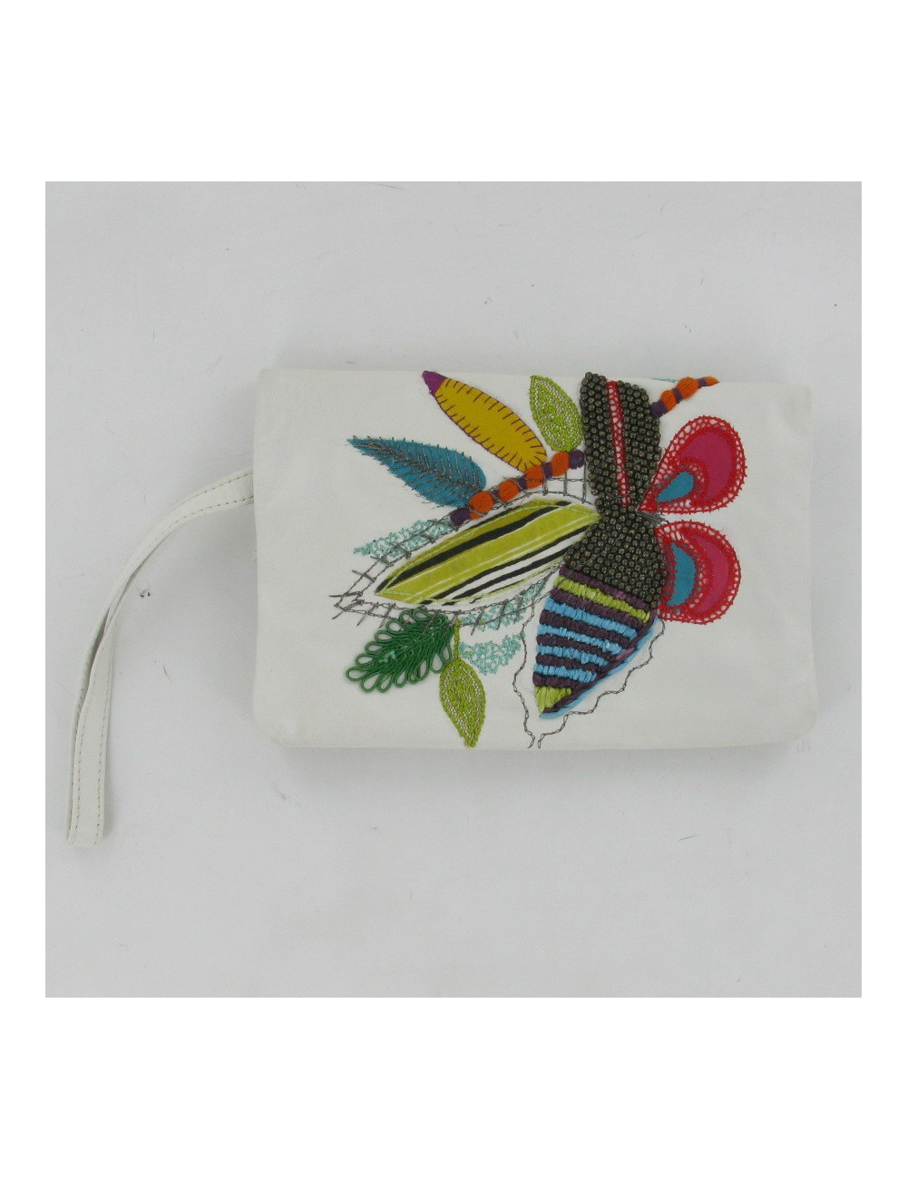 Pochette en cuir brodé CHRISTIAN LACROIX