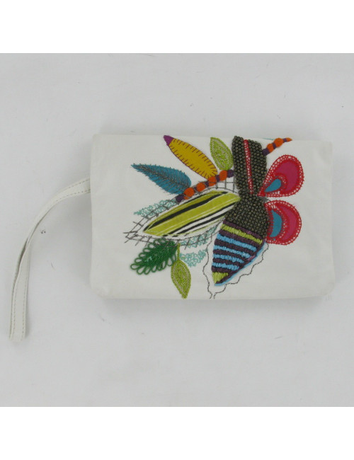 Pochette en cuir brodé CHRISTIAN LACROIX
